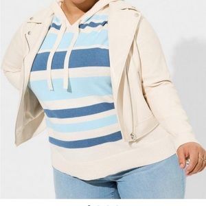 Faux leather cream jacket, brand new, never worn